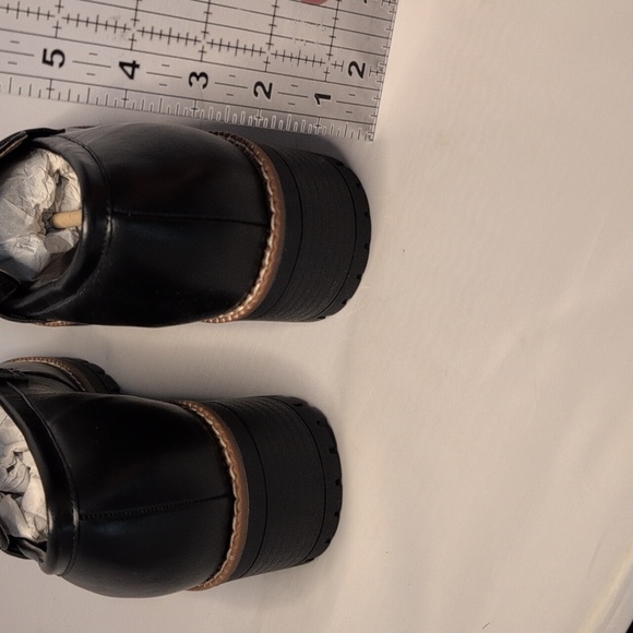 Dream Pairs Black Faux Leather Platform Loafers with Chunky Heels NEW - Picture 4 of 12